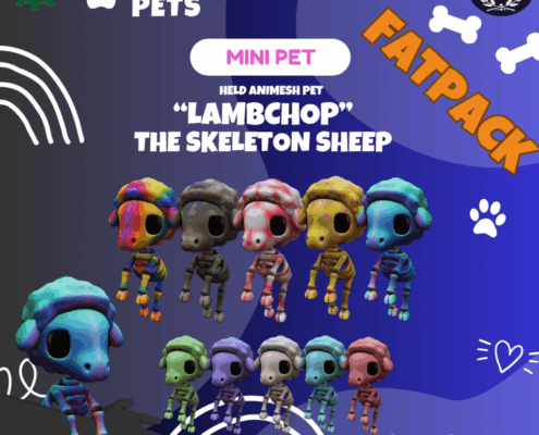 DFS Mini Pet - _Lambchop_ The Skeleton Sheep Fatpack